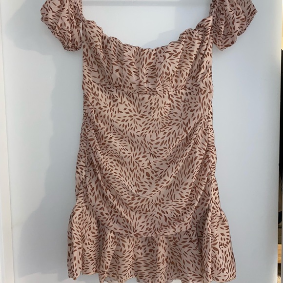 Glamaker Off The Shoulder Printed Mini Dress - Picture 3 of 5
